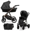 Kunert IVENTO Chocolate 2in1 többfunkciós babakocsi - Eco Black Pearl