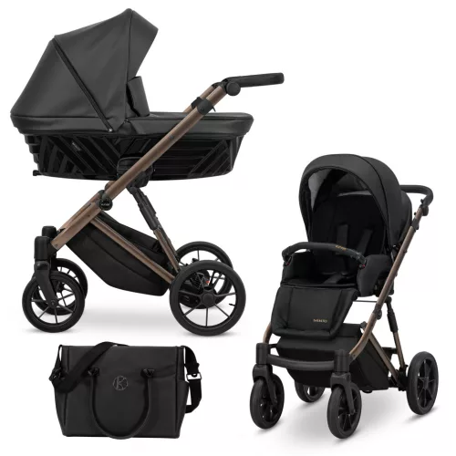 Kunert IVENTO Chocolate 2in1 többfunkciós babakocsi - Eco Black Pearl