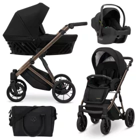   Kunert IVENTO Chocolate 2in1 többfunkciós babakocsi - Deep Black