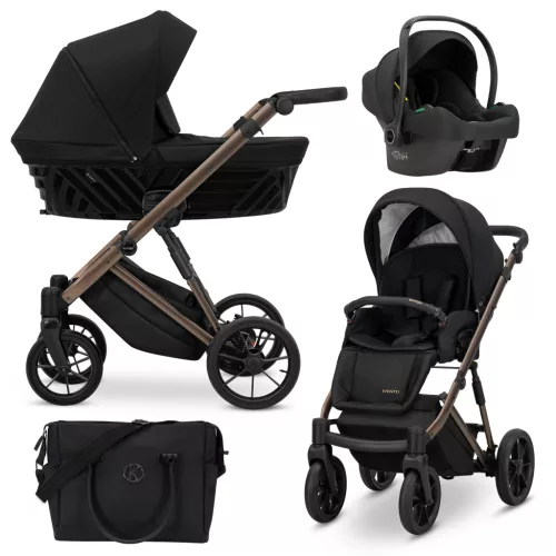Kunert IVENTO Chocolate 2in1 többfunkciós babakocsi - Deep Black