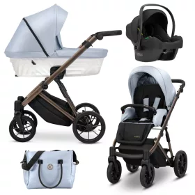   Kunert IVENTO Chocolate 2in1 többfunkciós babakocsi - Eco Baby Blue Metalic