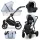 Kunert IVENTO Chocolate 2in1 többfunkciós babakocsi - Eco Baby Blue Metalic