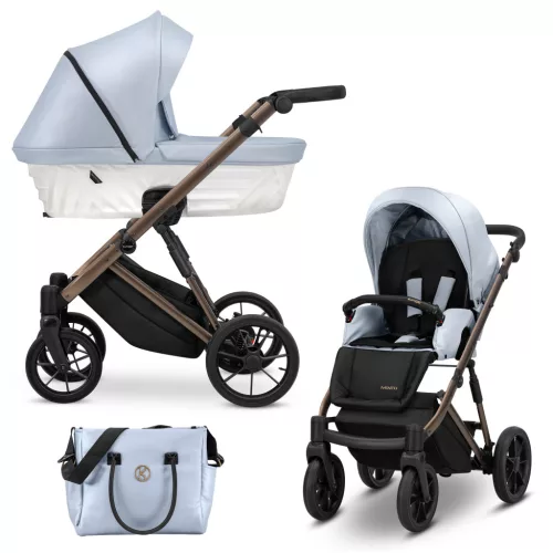 Kunert IVENTO Chocolate 2in1 többfunkciós babakocsi - Eco Baby Blue Metalic