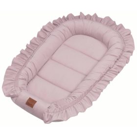   Infantilo NiKids Elegant Velvet fodros babafészek - rózsaszín