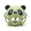 NiKiDs szilikon fogzást segítő rágóka BPA-mentes Panda Baby Green