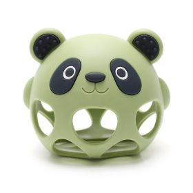   NiKiDs szilikon fogzást segítő rágóka BPA-mentes Panda Baby Green