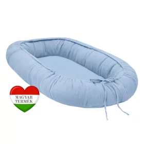 Scamp babafészek - muszlin - BabyBlue