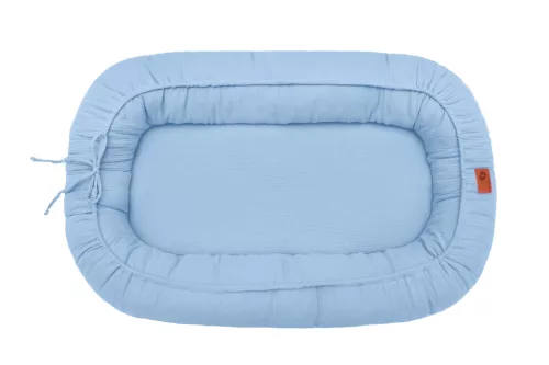 Scamp babafészek - muszlin - BabyBlue