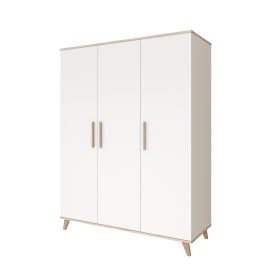 Faktum FLIP White & Oak 3 osztású szekrény