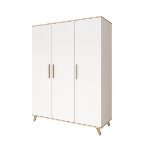 Faktum FLIP White & Oak 3 osztású szekrény