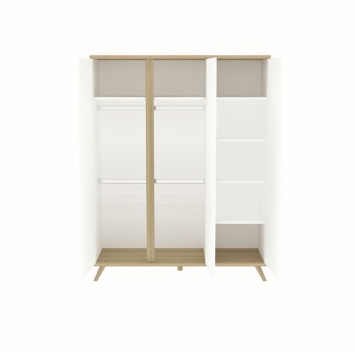 Faktum Sienna White 3 osztású szekrény