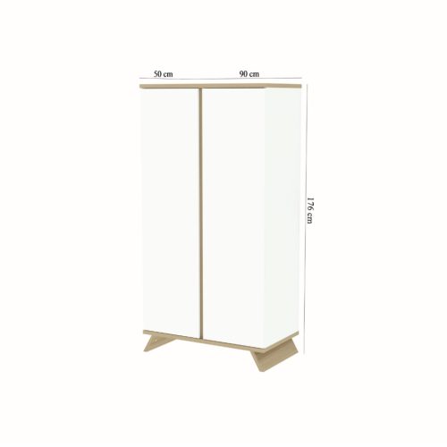 Faktum Sienna White 2 osztású szekrény 