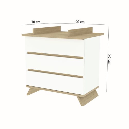Faktum Sienna White komód + toldalék komódhoz