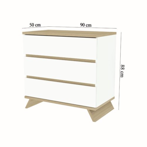 Faktum Sienna White komód + toldalék komódhoz