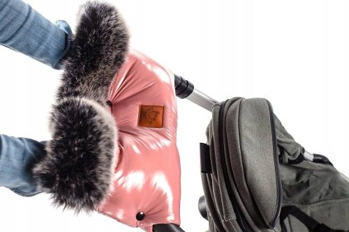 Infantilo NiKiDs FLUFFY Premium szörmés kesztyű - rose flash