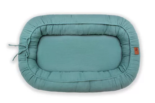 Scamp babafészek - muszlin - Emerald