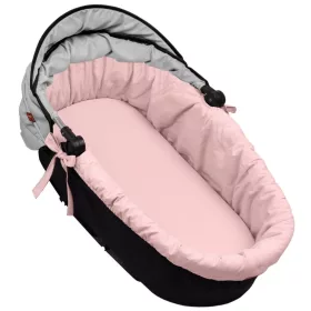 Infantilo NiKiDs mózeskosár betét matraccal - rózsaszín