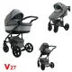 Karex VALLERO multifunkciós 3in1 babakocsi - V27 - fekete váz