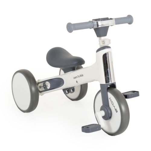 BYOX LEARN-to-Ride mini futóbicikli 3 kerekű tricikli, összecsukható FEHÉR
