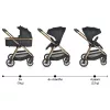 Cangaroo Hydra 2in1 babakocsi - újszülött mózeskosárral - fekete