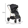 Cangaroo Hydra 2in1 babakocsi - újszülött mózeskosárral - fekete