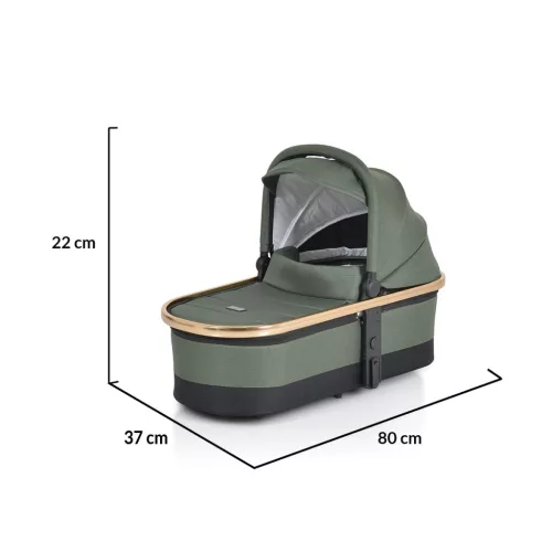 Cangaroo Hydra 2in1 babakocsi - újszülött mózeskosárral - zöld