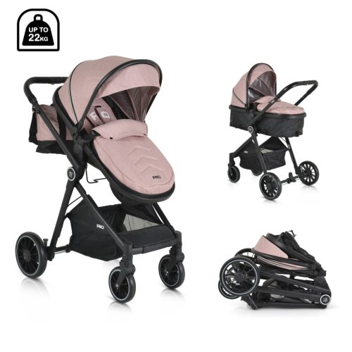Moni Rio babakocsi 2in1 lapra csukható 22 kg pink 