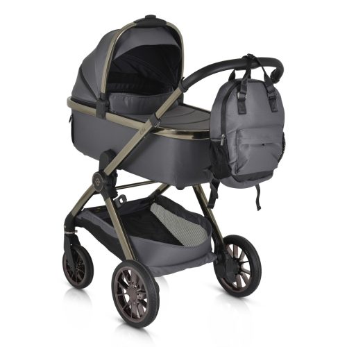 Cangaroo iCLICK Babakocsi 2in1 szett aluminium váz, fordítható ülés, autom. csukható SZÜRKE 