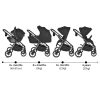 Cangaroo UNIQUE 3in1 babakocsi szett FEKETE