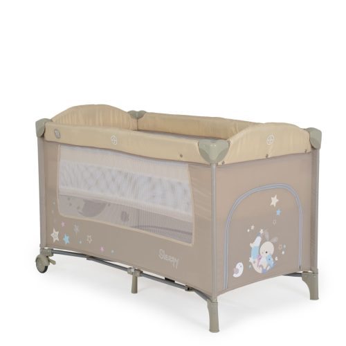 MONI Sleepy összecsukható luxus babaágy 2 szint - bézs