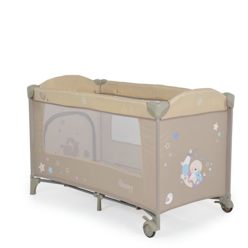MONI Sleepy összecsukható luxus babaágy 2 szint - bézs