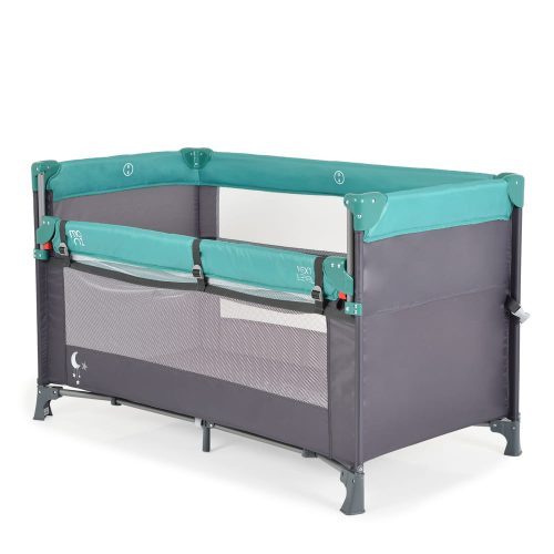 MONI Next level utazóágy lehajtható oldalfal 2 szint - türkíz