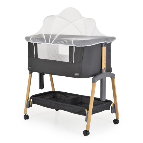 Moni ADORO babaöböl szúnyoghálóval, 7 poz. dönthető, kerekes,+tároló - grafit