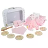 Cangaroo 6in1 ajándékszett - takaró, szundikendő, zokni, hajkefe, nyálkendő - pink