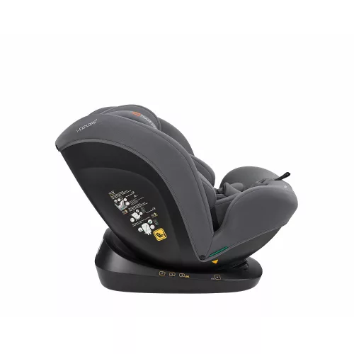 Kikkaboo gyerekülés i-Cross Top Tether i-Size Isofix 76-150 cm - sötétszürke