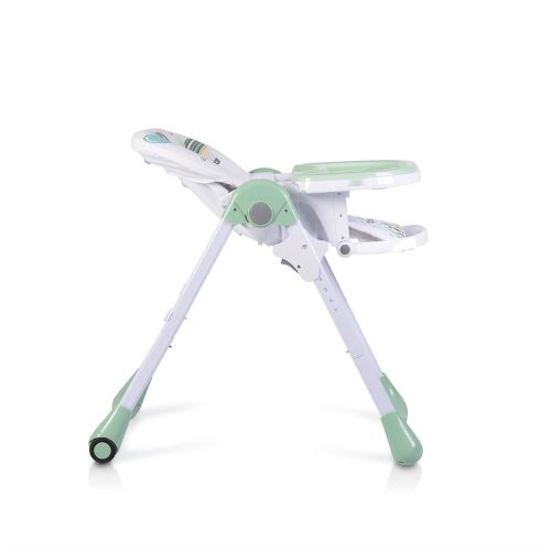 Moni MUFFIN multifunkciós etetőszék, mintás, 2 kerékkel - menta