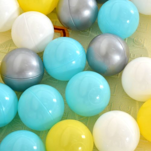 Moni GAMEZONE összecsukható járóka szőnyeggel, 60 labdával 150x200 MENTA 