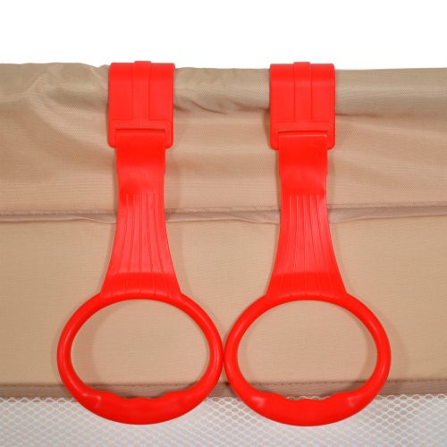 Moni GAMEZONE összecsukható járóka szőnyeggel, 60 labdával 180x200 cm BÉZS