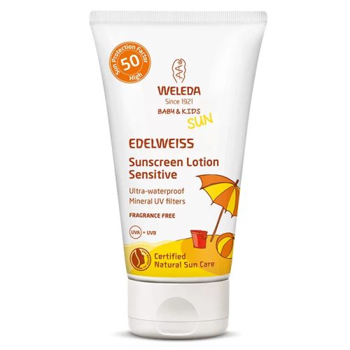 WELEDA havasi gyopár extra vízálló gyermek napozókrém érzékeny bőrre SPF50 50 ml