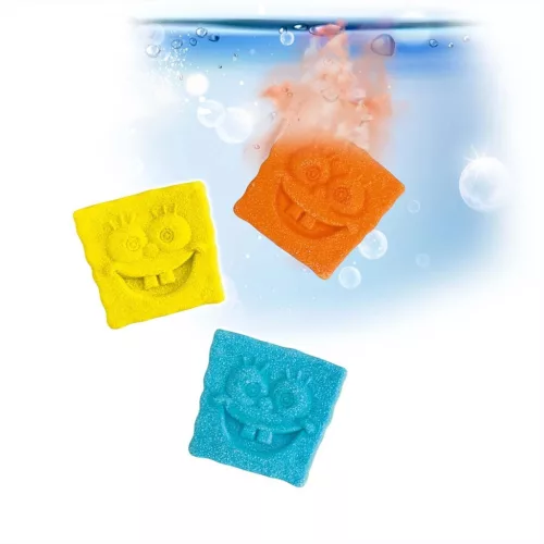 Craze Inkee vegán fürdő bomba forma - Spongya Bob popcorn aromával, 3db-os