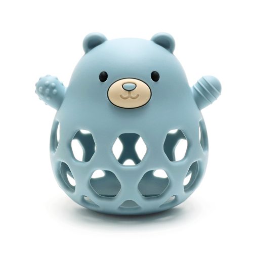 NiKiDs szilikon fogzást segítő rágóka BPA-mentes Baby Teddy Blue