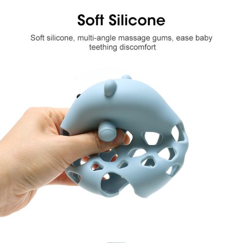 NiKiDs szilikon fogzást segítő rágóka BPA-mentes Baby Teddy Blue