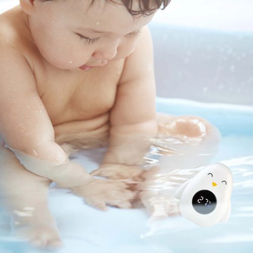 NiKiDs Bath digitális úszó vízhőmérő Pingvin fehér