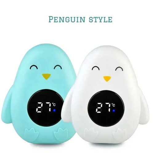 NiKiDs Bath digitális úszó vízhőmérő Pingvin fehér