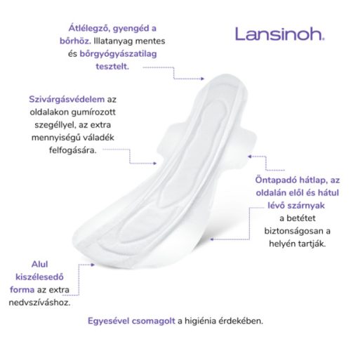 Lansinoh extra nedvszívó szülés utáni betét – 0-2 hét – egyesével csomagolt, 10 db