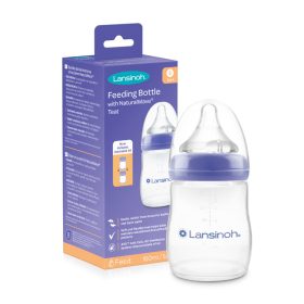     Lansinoh Cumisüveg lassú folyású etetőcumival + fedéllel, 160 ml