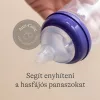 Lansinoh cumisüveg lassú folyású etetőcumival és fedéllel - 160 ml