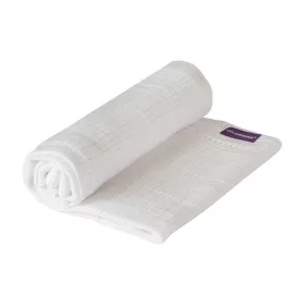 ClevaMama légáteresztő pamut takaró 80×100 cm - fehér