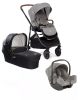 Joie Versatrax babakocsi szett i-Snug2 hordozó Pebble + Signature Ramble mózeskosár Eclipse 