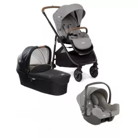   Joie Versatrax babakocsi szett 3in1 i-Snug 2 hordozóval és Ramble mózeskosárral - Pebble/Eclipse